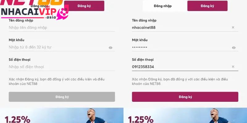 Hướng dẫn đăng ký đăng nhập vào Net88 